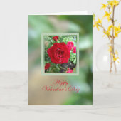 Carte Tea Roses Bonne Saint Valentin (Fleur jaune)