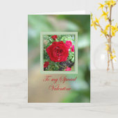 Carte Tea Roses Spécial Valentine (Fleur jaune)