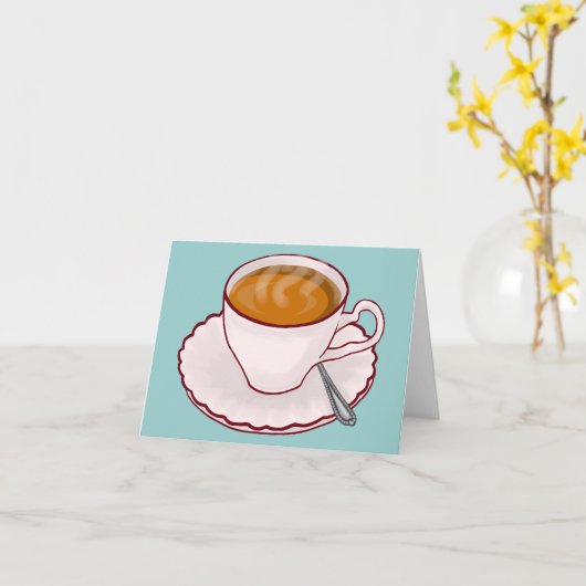 Carte Tea Time Note (Fleur jaune)