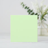 Carte Tea vert pastel Feuille couleur solide (Debout devant)
