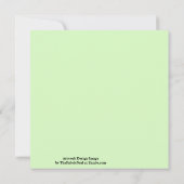 Carte Tea vert pastel Feuille couleur solide (Dos)