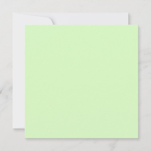 Carte Tea vert pastel Feuille couleur solide (Devant)