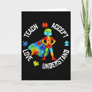 Carte Teach Accept Love Understand Autism Support Autism