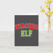 Carte Teacher Elf Christmas Family Matching Group Xmas T (Fleur jaune)
