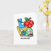 Carte Teacher Enseigner Stuff Aimer Symbole Apple (Fleur jaune)