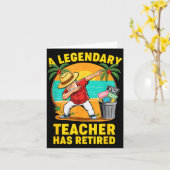 Carte Teacher Legend Has Retired 2025 Happy Retirement P (Fleur jaune)