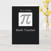 Carte Teacher math Pi Day Noir (Fleur jaune)