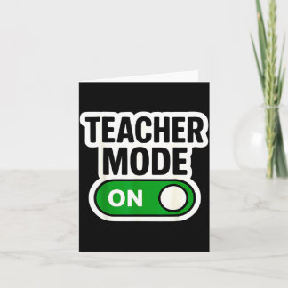 Carte Teacher Mode On Button Switch New School Year Back