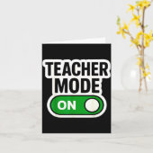 Carte Teacher Mode On Button Switch New School Year Back (Fleur jaune)