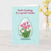 Carte Teacher Spring Bouquet Easter Card (Fleur jaune)