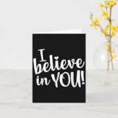 Carte Teacher Test Day I Believe In You Testing Exam Pro (Fleur jaune)