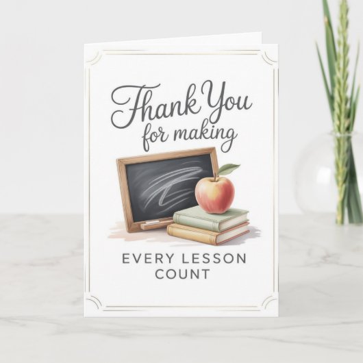 Carte Teacher Thank You Card (Devant)
