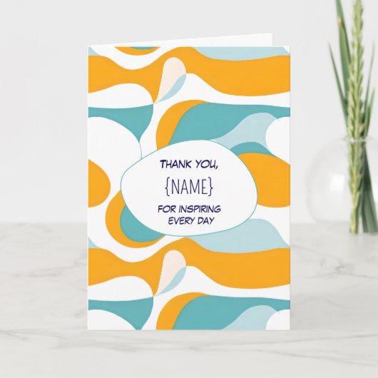 Carte Teacher Thank You –  Personalized (Devant)