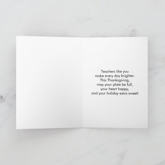 Carte Teacher Thanksgiving Apple sur le bureau de l'ense (Intérieur)