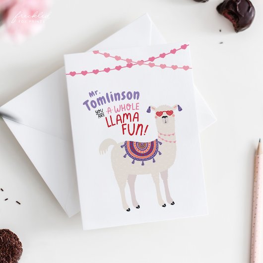 Carte Teacher Valentine Card from Student | Cute Animals