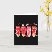 Carte Teacher Valentine Coquette Bow Pencil Teacher Vale (Fleur jaune)