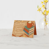 Carte Teaching Powered by Cocoa | Teacher Christmas Card (Fleur jaune)