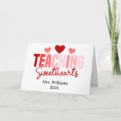 Carte Teaching Sweethearts Customizable Class Valentine  (Devant)