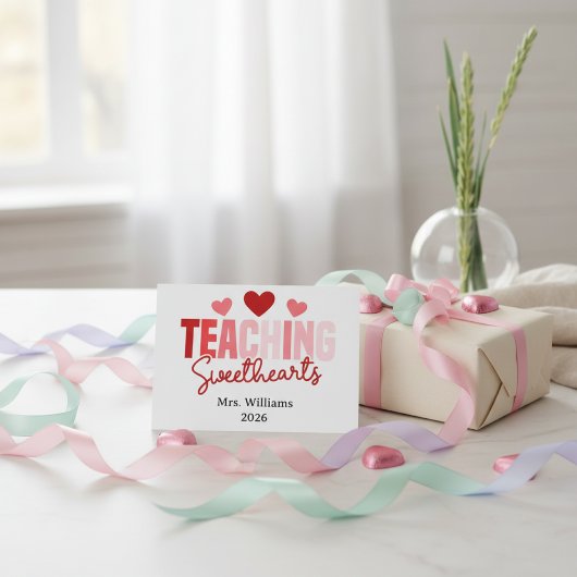 Carte Teaching Sweethearts Customizable Class Valentine 