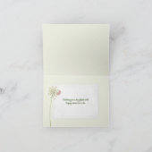 Carte teacup antique avec bouquet de marguerite annivers (Intérieur)