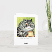 Carte Teacup Cat Note Card de Louis Wain (Dos)