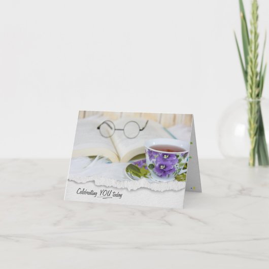 Carte Teacup et réserver Anniversaire (Devant)