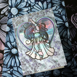 Carte Teal and Purple Belly Dancer Love Heart
