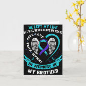 Carte Teal And Purple In Memory Of My Brother Suicide Aw (Fleur jaune)