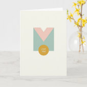 Carte Teal et Rose Je T'Aime (Fleur jaune)