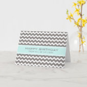 Carte Teal Grey Chevron Business From Birthday (Fleur jaune)