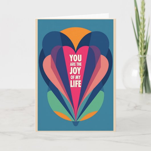 Carte Teal Joie De La Vie (Devant)