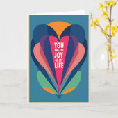 Carte Teal Joie De La Vie (Fleur jaune)