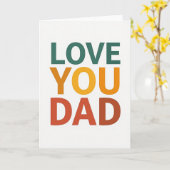 Carte "Teal Love You Papa" (Fleur jaune)
