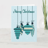 Carte Teal Ornaments Christmas (Devant)