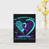 Carte Teal Purple Suicide Prevention Awareness Nephew He (Fleur jaune)