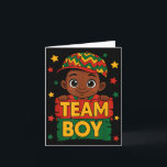 Carte Team Boy Black Kids Gender Reveal Baby Annonce<br><div class="desc">Team Boy Black Kids Gender Reveal Baby Faire-part Party</div>