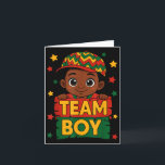 Carte Team Boy Black Kids Gender Reveal Baby Annonce<br><div class="desc">Team Boy Black Kids Gender Reveal Baby Faire-part Party</div>
