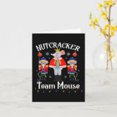 Carte Team Mouse Nutcracker Christmas Dance Funny Soldie (Fleur jaune)