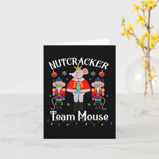 Carte Team Mouse Nutcracker Christmas Dance Funny Soldie (Fleur jaune)