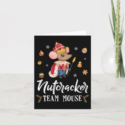 Carte Team Mouse Nutcracker Noël Danse Amusante Soldat (Devant)