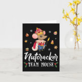 Carte Team Mouse Nutcracker Noël Danse Amusante Soldat (Fleur jaune)