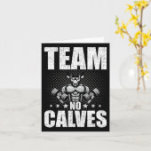 Carte Team No Calves Bodybuilding Exercice d'haltérophil (Fleur jaune)