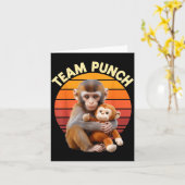 Carte Team Punch Monkey Plush Retro Sun (Fleur jaune)
