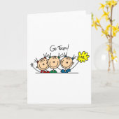Carte Team Sport Cheerleleader Tshirts et cadeaux (Fleur jaune)