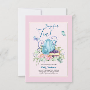 Carte Teapot Fête des mariées Teatime Après-midi Thé Inv