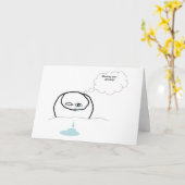 Carte Tear Drops - Vous Manquez (Fleur jaune)