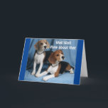 Carte TEASING BEAGLES FOR your **60th BIRTHDAY**<br><div class="desc">TEASING BEAGLES POUR VOTRE **60ème ANNIVERSAIRE** Card et N'OUBLIEZ PAS QUE VOUS POUVEZ CHANGER L'ÂGE EN SECONDES SUR TOUTES MES CARTES DANS LES 9 MAGASINS. ET JE VEUX DIRE QUE LE MERCI S'EST ARRÊTÉ !</div>