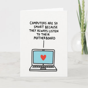 Carte tech coeur pour la fête des mères