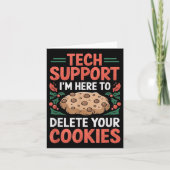 Carte Tech Suprt Christmas Helpdesk Computer Geek Cookie (Devant)