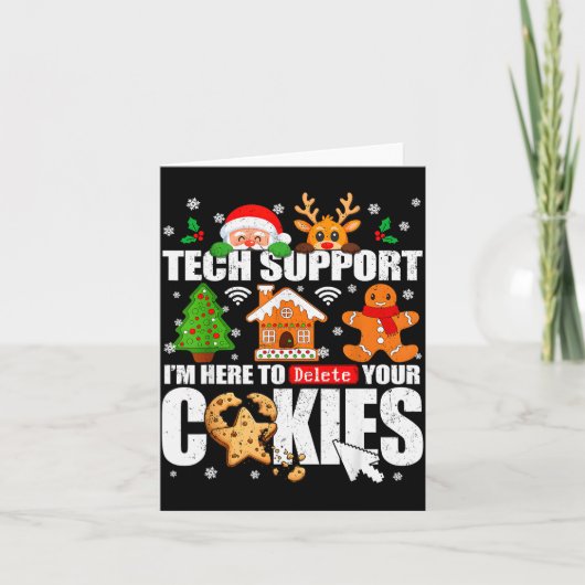Carte Tech Suprt Delete Your Cookies Men Ugly Christmas (Devant)